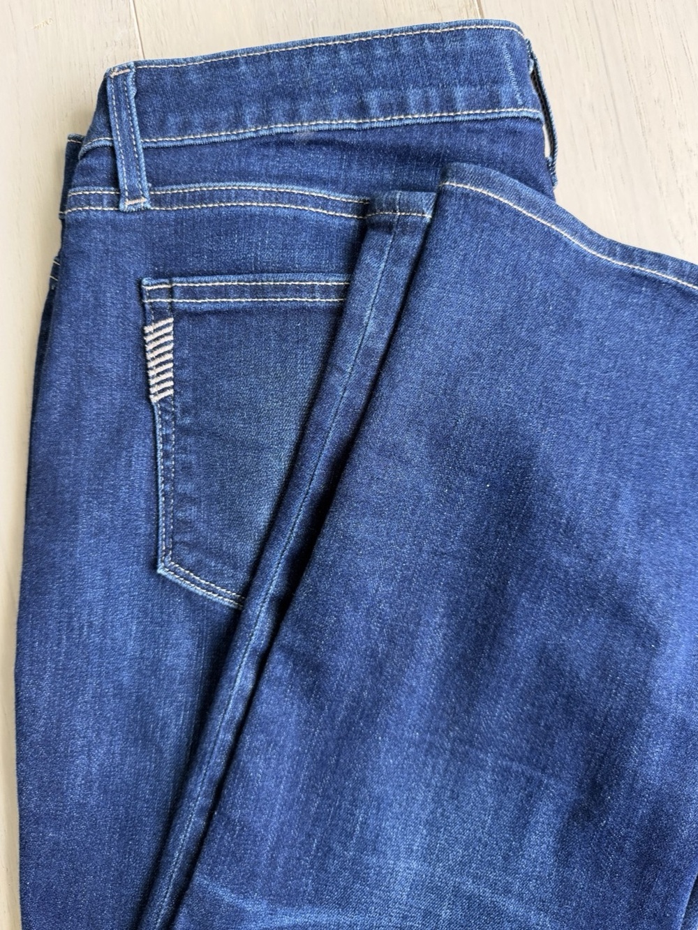 PAIGE Brigitte Straight Leg Jeans in Dark Blue Waist 30 Gently Used